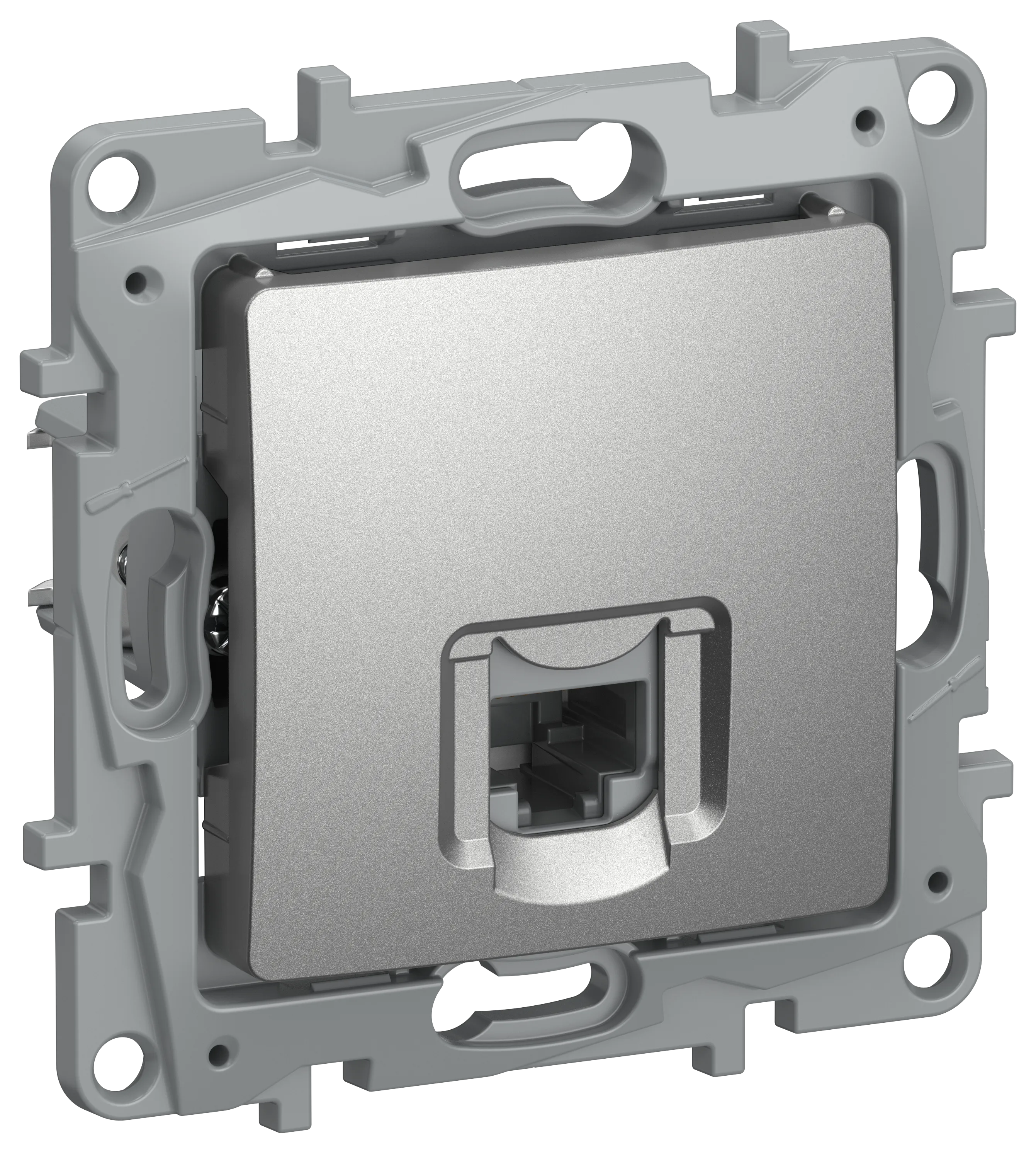 ETIKA Розетка компьютерная RJ45 категория 6 UTP алюминий 672453