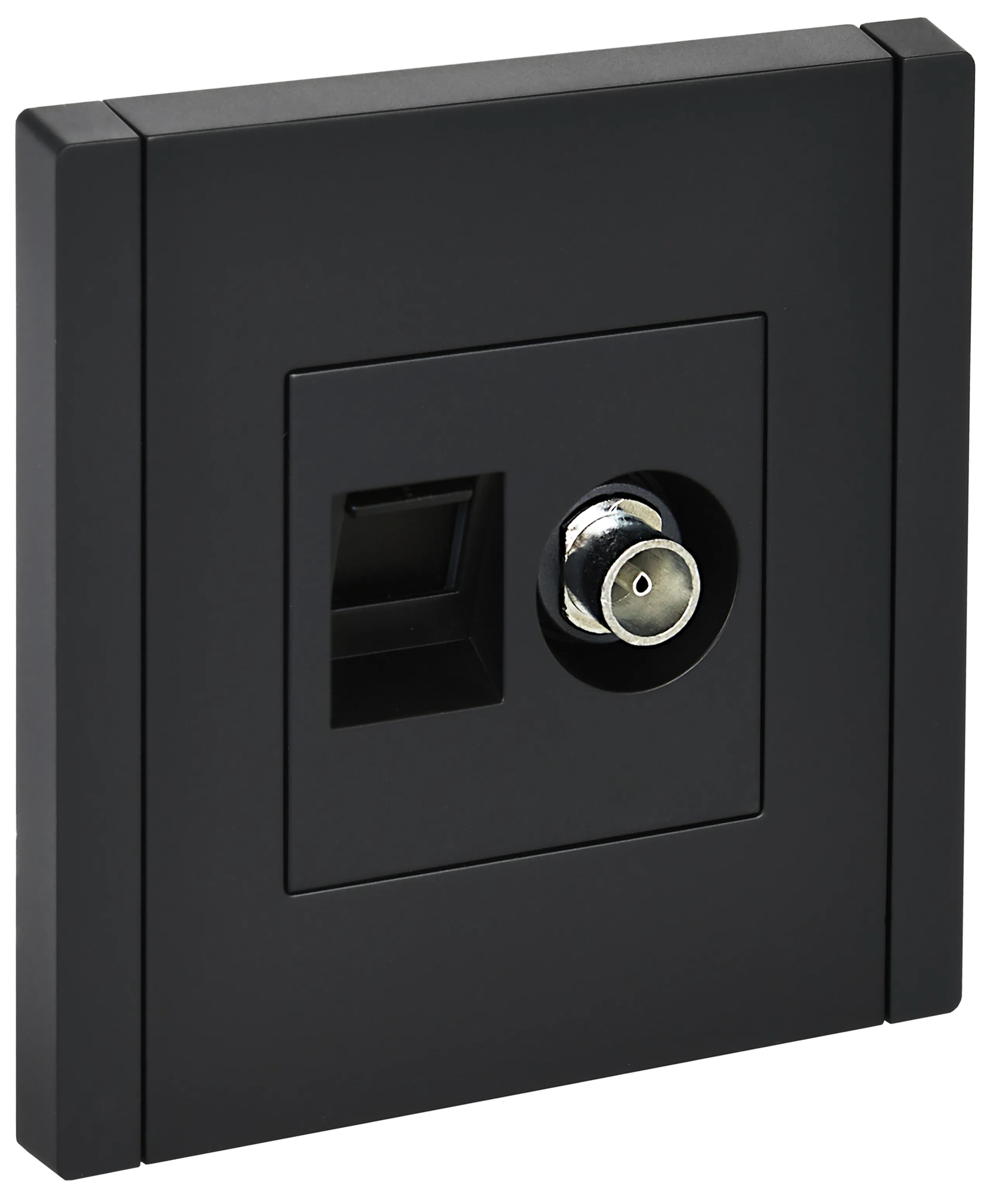 FORTE&PIANO Розетка двойная TV+RJ45 кат.6 FP137 черный IEK