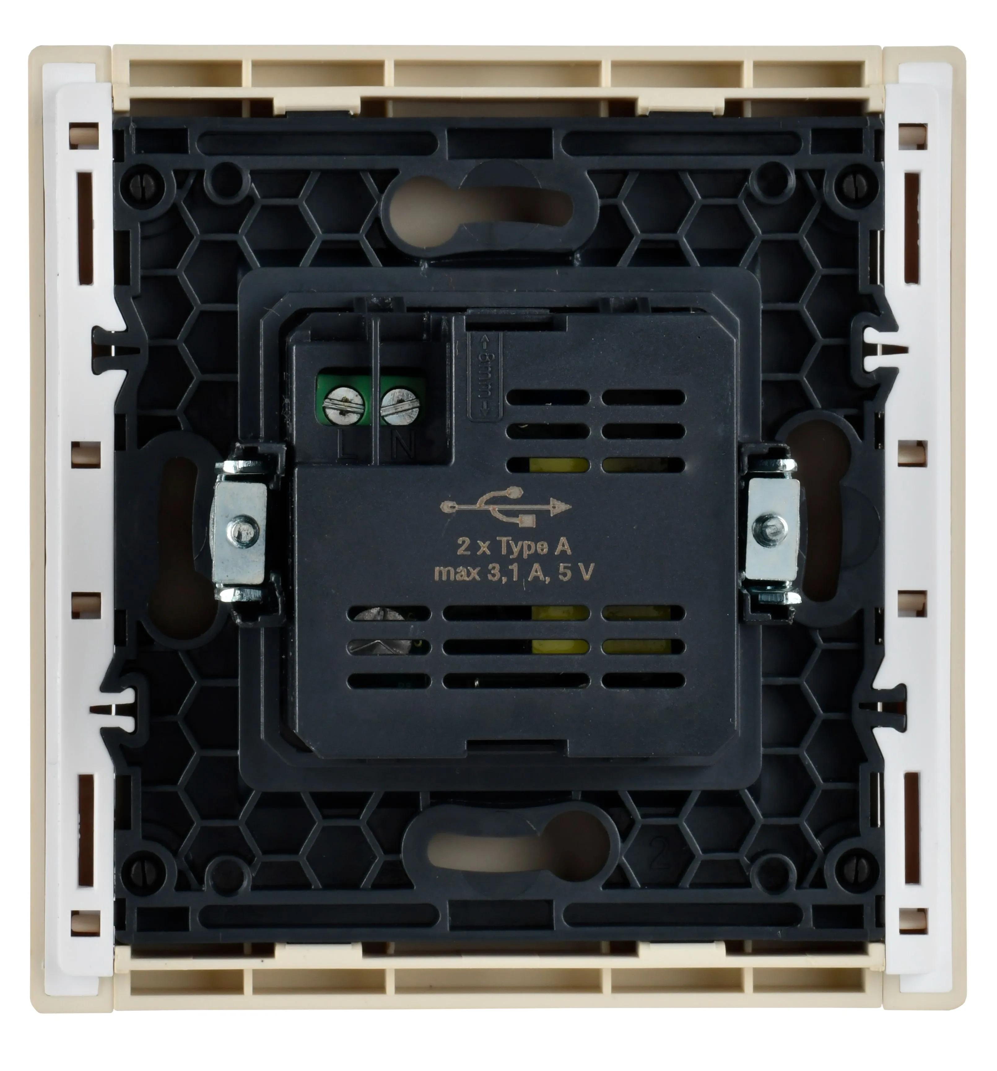 FORTE&PIANO Розетка USB A+A 3,1А FP449 ваниль IEK для дома - Фото 3