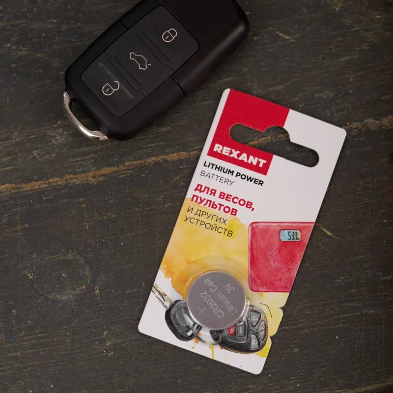 Батарейка литиевая CR2032, 3В, 1 шт, блистер REXANT - Фото 4