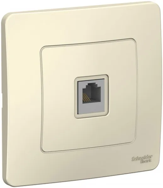 Розетка телефонная 1-м СП Blanca RJ11 молочн. SE BLNIS011002 - Фото 3