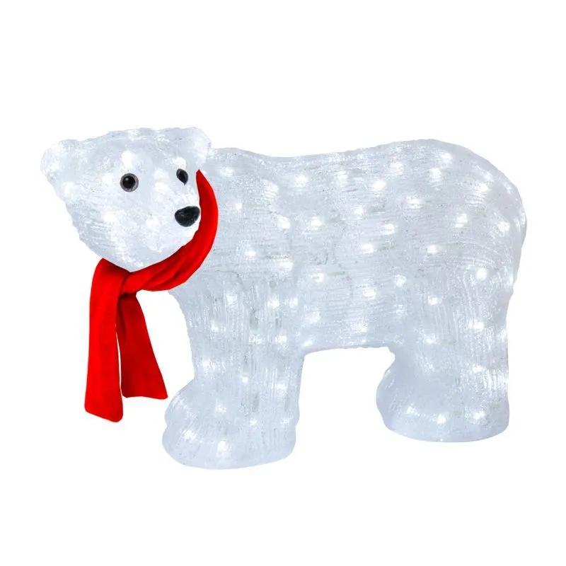 Акриловая светодиодная фигура Мишка 60 см, 200 светодиодов, IP65, понижающий трансформатор в комплекте NEON-NIGHT 513-267