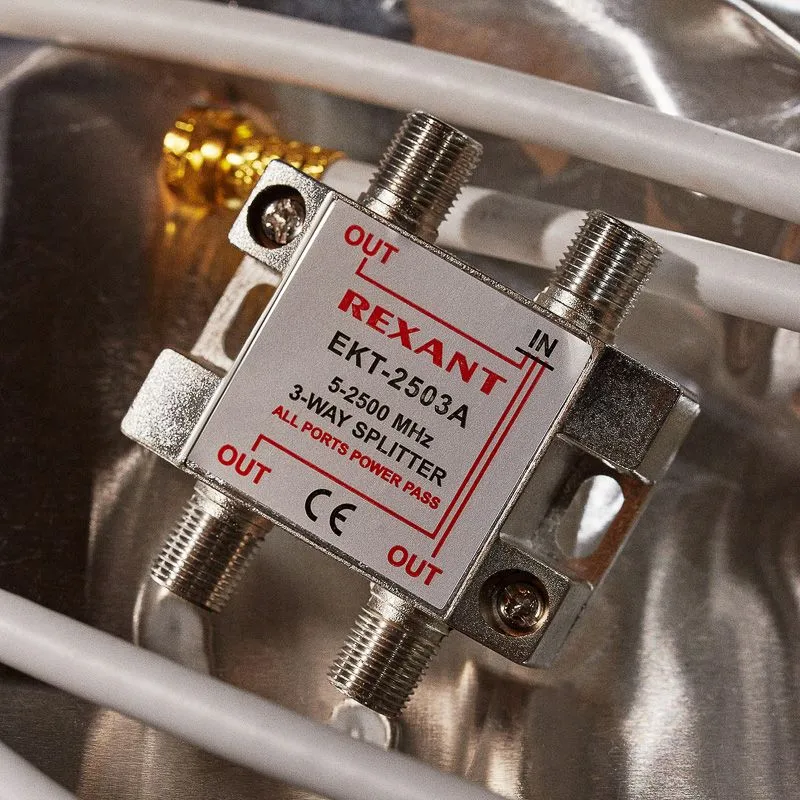 Делитель ТВх3 под F-разъем, 5-2500МГц СПУТНИК REXANT - Фото 2
