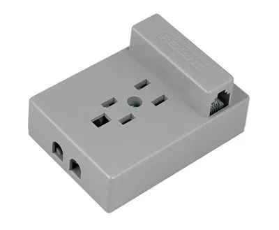 Розетка телефонная универсальная, серая REXANT