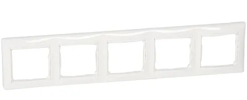 VALENA DIY Рамка 5-местная белый 696744