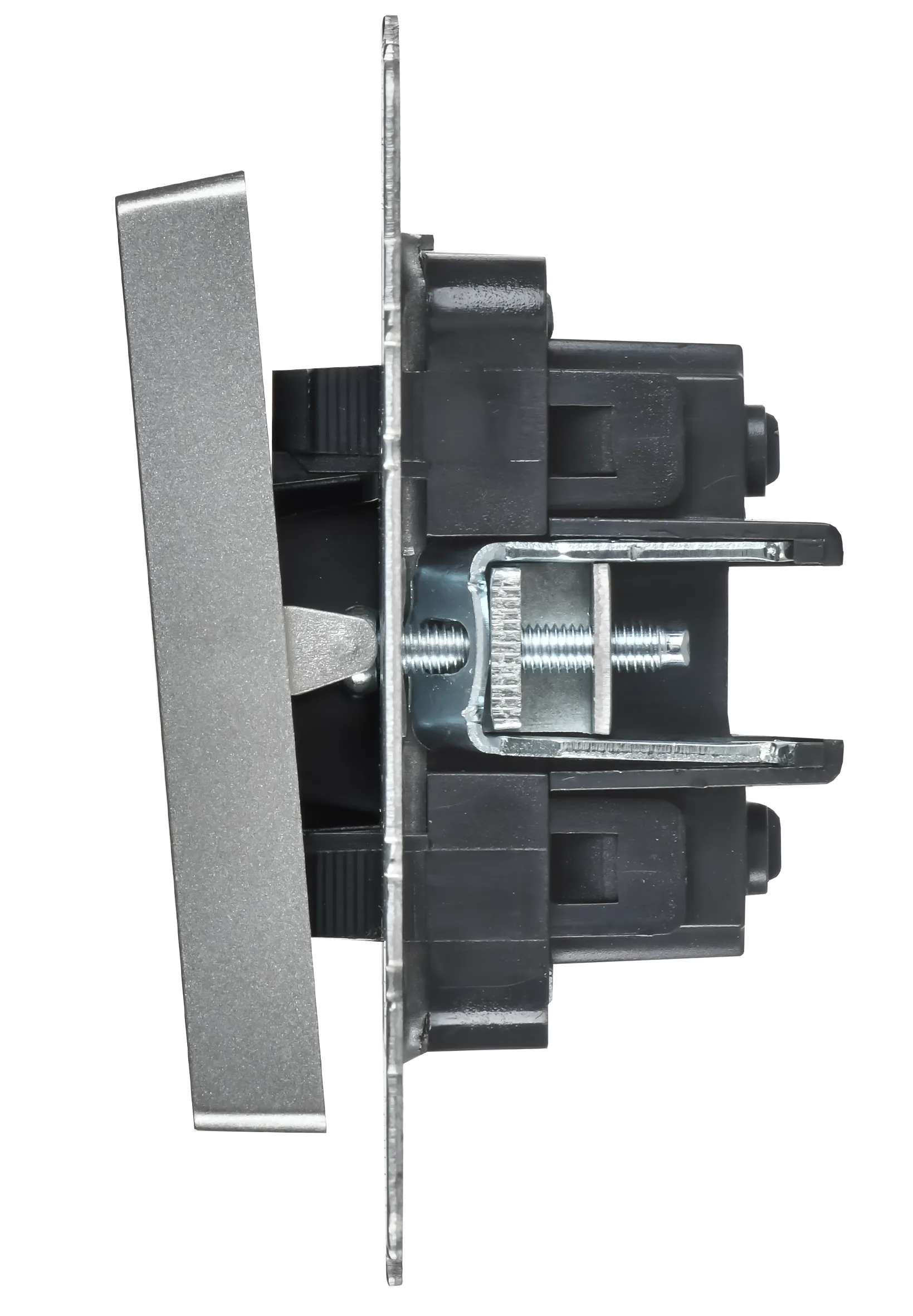 BRITE Выключатель 2-клавишный перекрестный 10А ВС10-2-3-БрА алюминий IEK - Фото 4