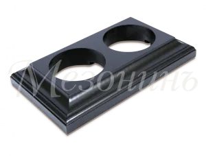 Рамка двухместная "Престиж" венге, для наружного и внутреннего монтажа, ТМ "МезонинЪ" GE70707-36 GE70707-36