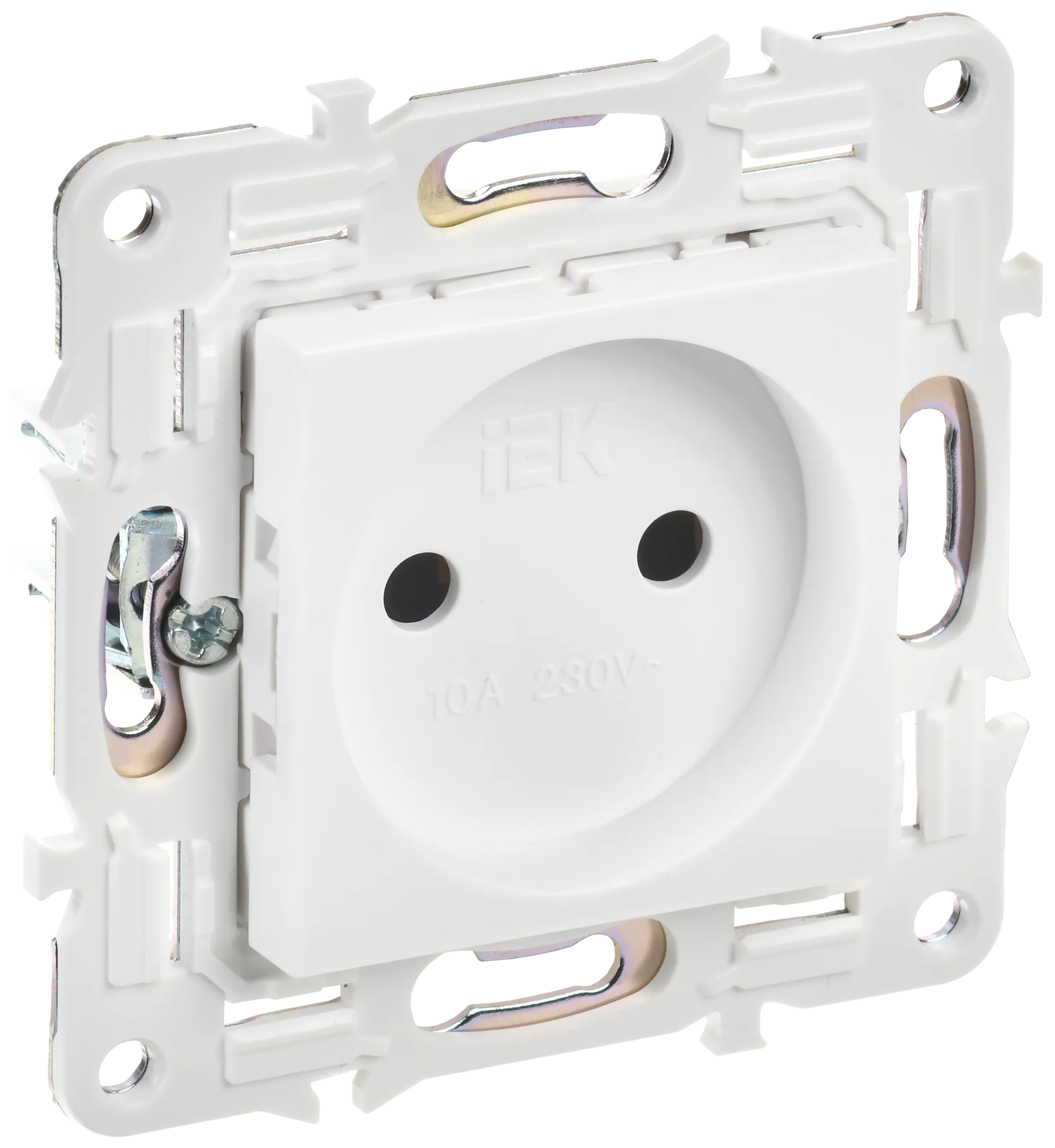 SKANDY Розетка без заземления без защитных шторок 10А SK-R02W арктический белый IEK