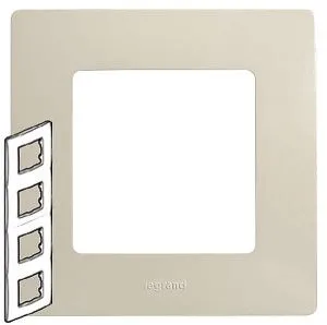 ETIKA Рамка 4-местная слоновая кость 672514