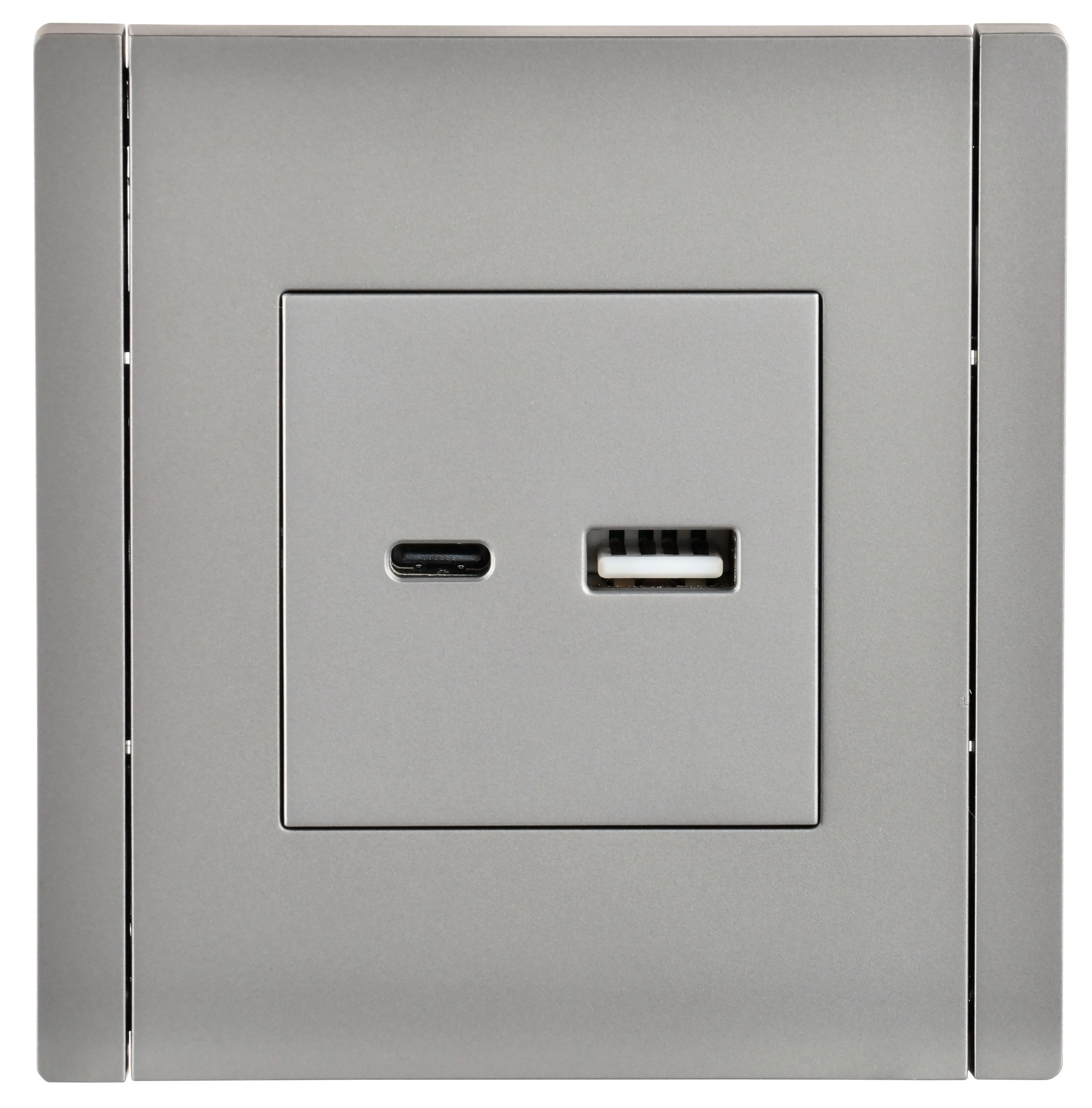 FORTE&PIANO Розетка USB A+C 3,1А FP550 сталь IEK для дома - Фото 2