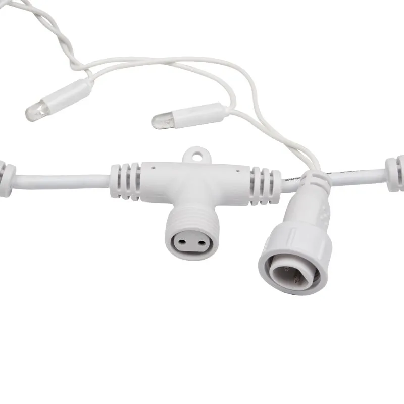 Гирлянда светодиодная Занавес 2х3м 600 LED СИНИЙ белый ПВХ IP65 эффект мерцания 230В  нужен блок 303-500-1 NEON-NIGHT - Фото 5