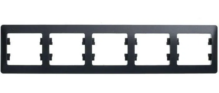 Рамка 5-м Glossa горизонт. антрацит SE GSL000705