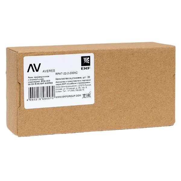 Реле промежуточное с кнопкой и мех. индикацией RPAt 22/2 8A 230В AC EKF - Фото 7