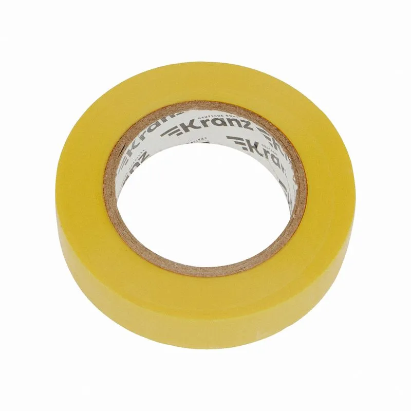 Изолента ПВХ 0,13х15мм, 20м, желтая KRANZ - Фото 4