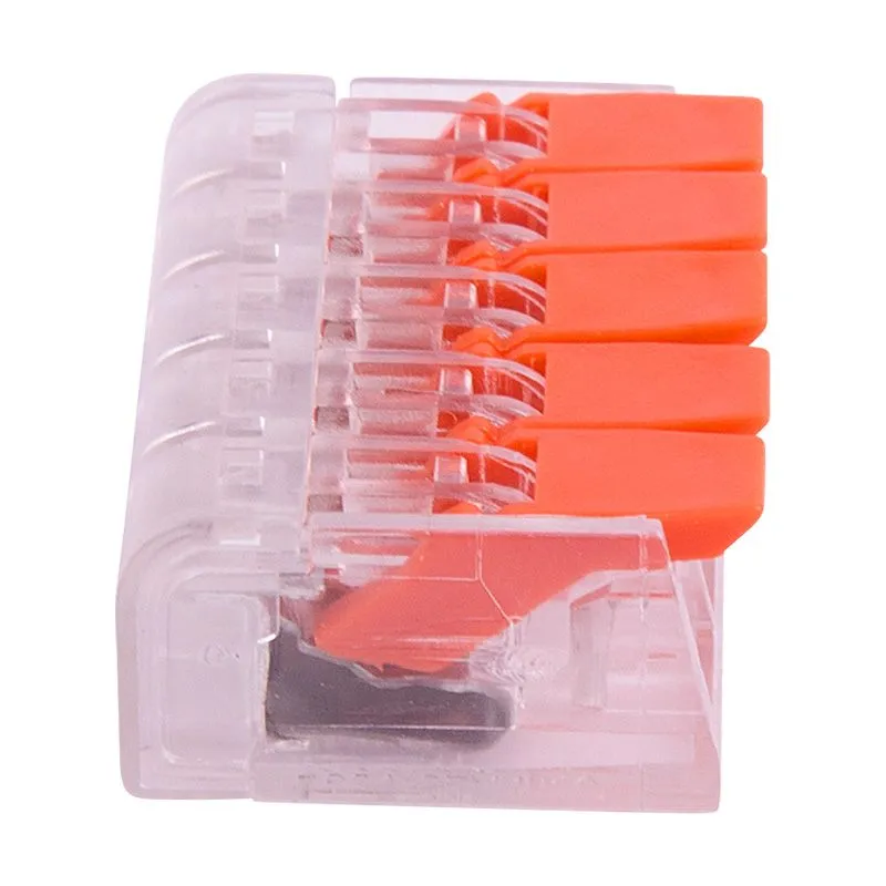 Универсальная компактная клемма СМК 221-415, 5-прoводная до 4,0 мм² (пакет 5 шт/уп) REXANT - Фото 4