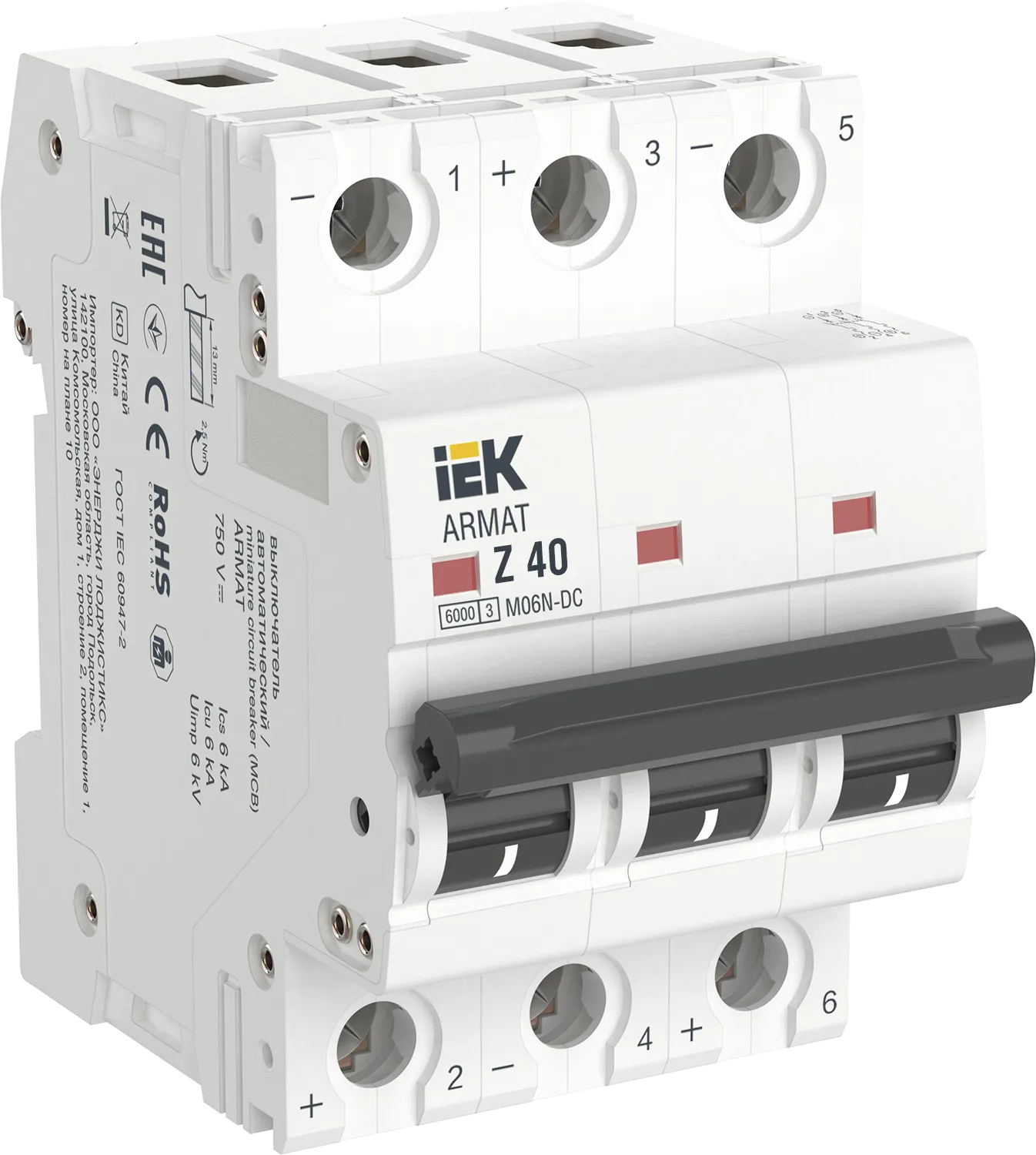 ARMAT Автоматический выключатель M06N-DC 3P Z 40А IEK