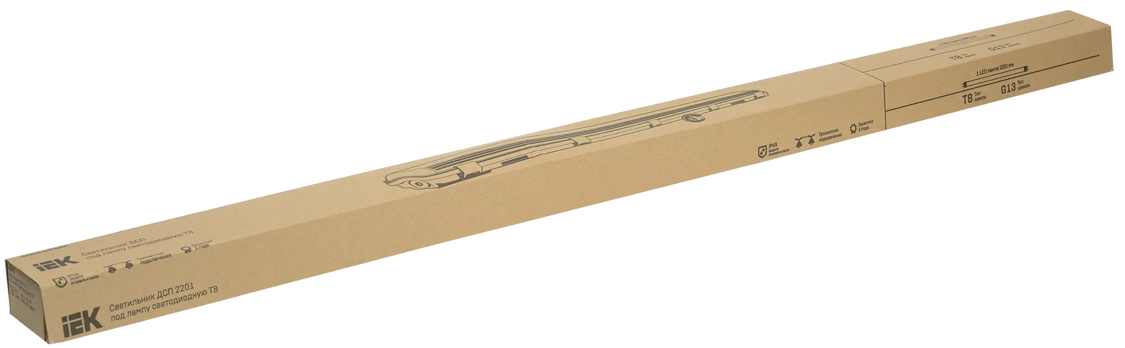 Светильник ДСП 2201 под светодиодную лампу 1хT8 1200мм IP65 IEK - Фото 2