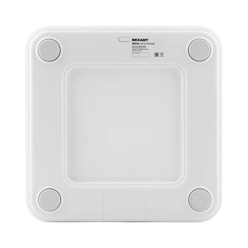 Весы напольные электронные, белые/стекло/до 180 кг REXANT - Фото 3