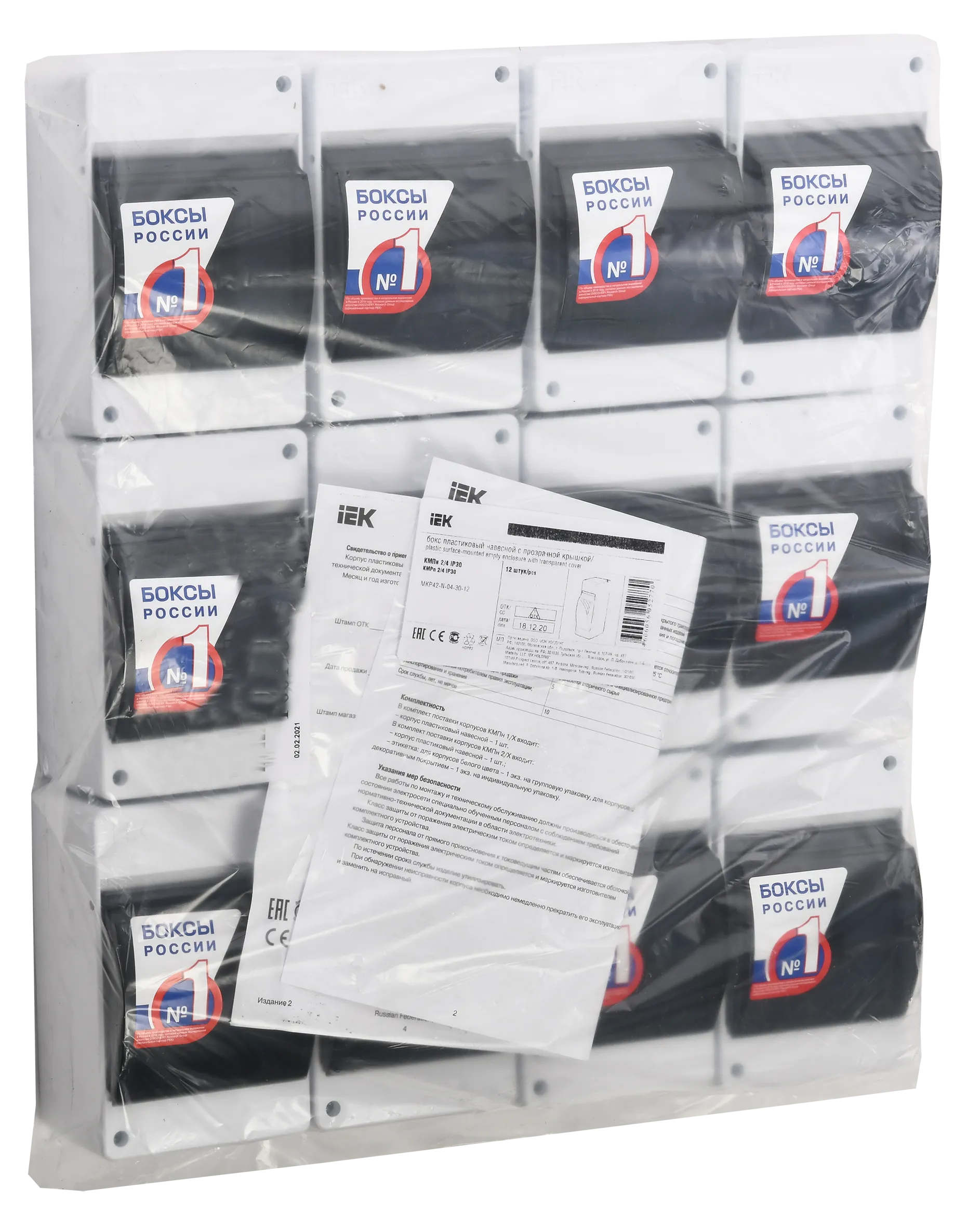 KREPTA 3 Корпус пластиковый КМПн 2/4 IP30 белый IEK - Фото 2