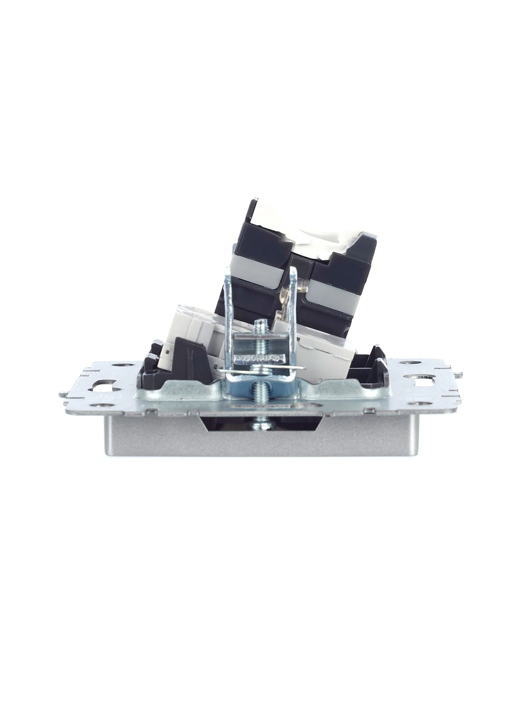 BRITE Розетка двойная RJ11+RJ45 кат.5E РК/Т12-БрА алюминий IEK - Фото 4