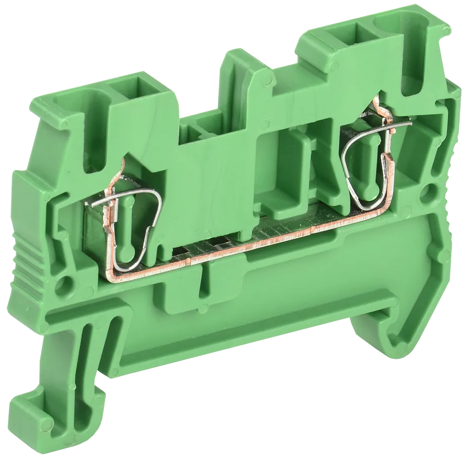 Клемма пружинная КПИ 2в-2,5 31А зеленая IEK