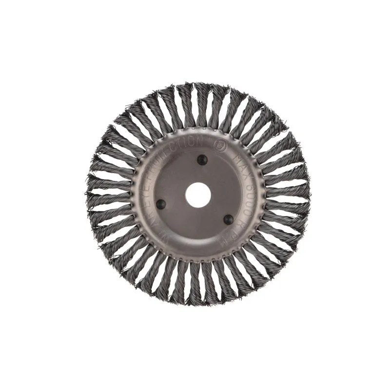 Щетка дисковая для УШМ, крученая стальная проволока, 200мм, отв. 22,23мм KRANZ