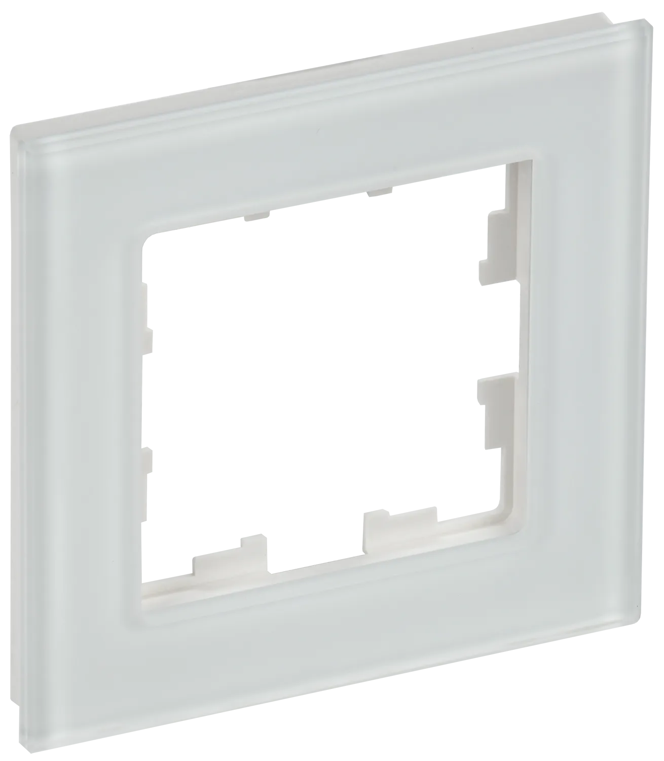 BRITE Рамка 1-местная РУ-1-2-Бр стекло белый матовый IEK
