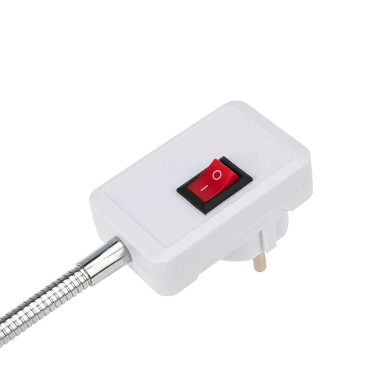 Переходник-светильник для крепления в штепсельной сетевой розетке переходник цокольный гибкий 220В-Е27 150 мм с выключателем REXANT - Фото 2