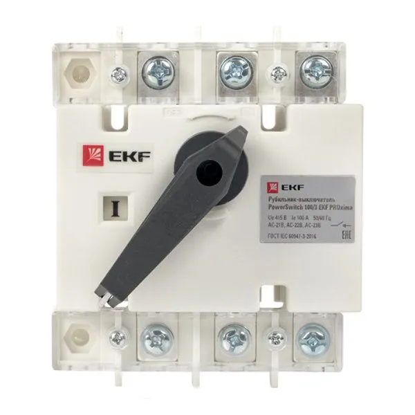 Рубильник-выключатель 100A 3P c рукояткой управления для прямой установки PowerSwitch EKF - Фото 2