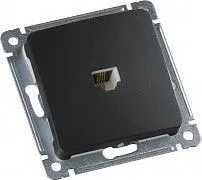 MASTER черн. Розетка тел. РСТ-400-08