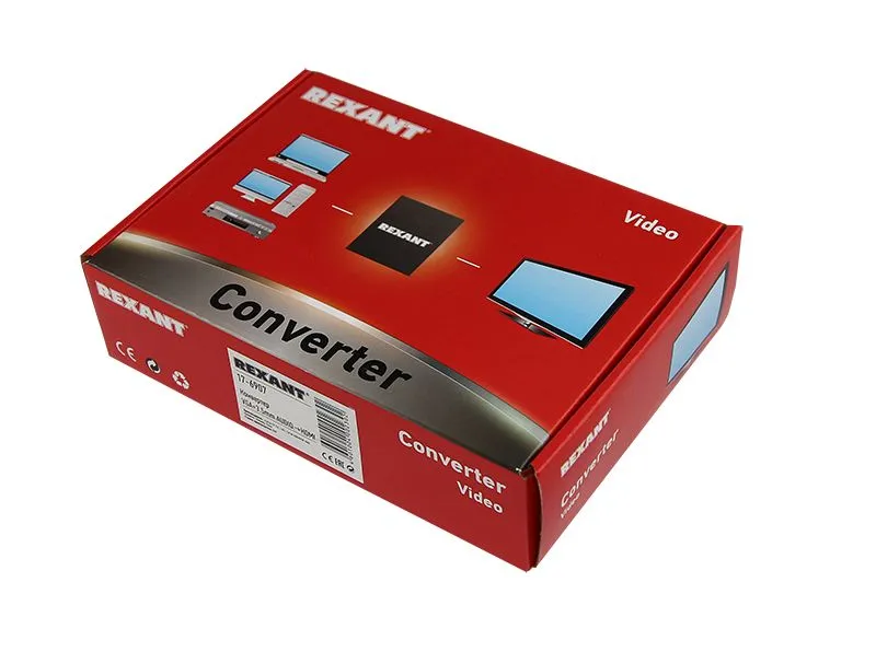 Конвертер VGA + Стерео 3,5мм на HDMI, металл REXANT - Фото 2