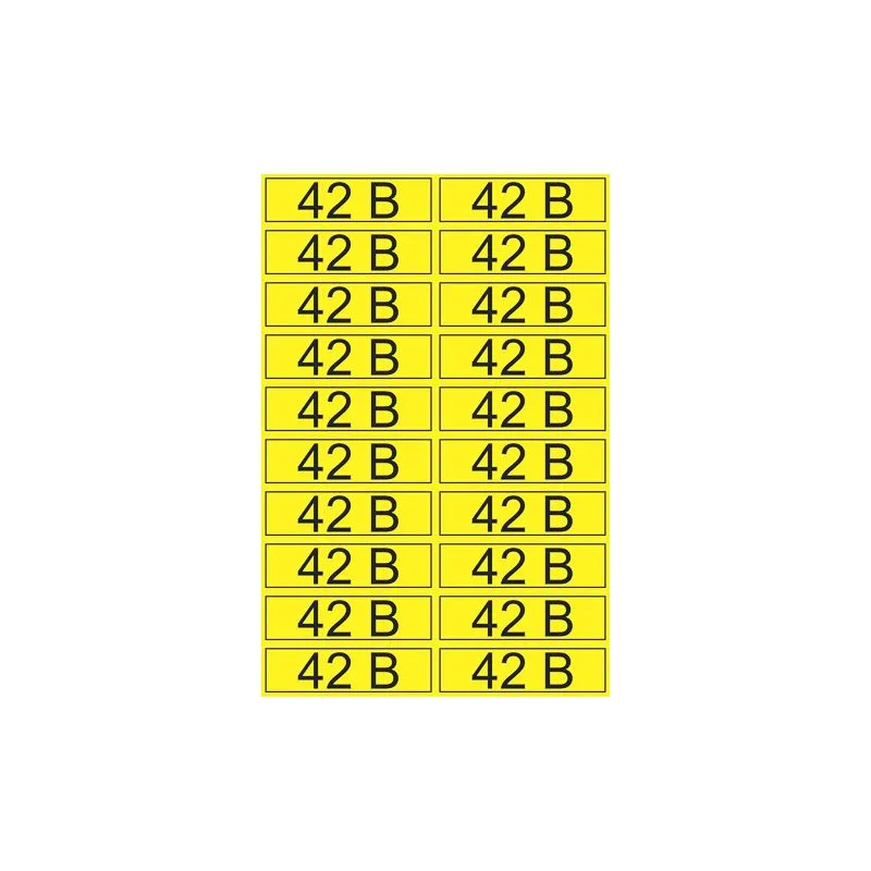 Наклейка знак электробезопасности «42 В» 15х50 мм REXANT (20шт на листе) 55-0003