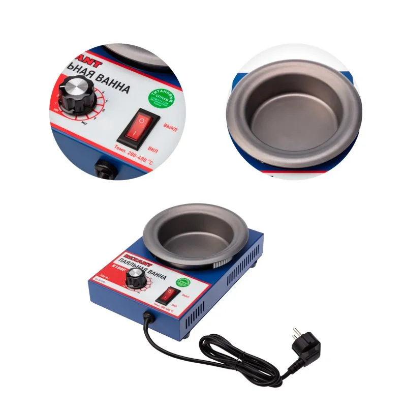 Паяльная ванна, модель R100F, 300Вт, ø100мм, 200-480 °C, бессвинцовая REXANT - Фото 3