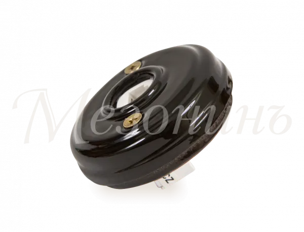 Розетка ретро компьютерная RJ45  (без подъемной рамки D70x25), цвет - черный, коллекция "Новая Голла