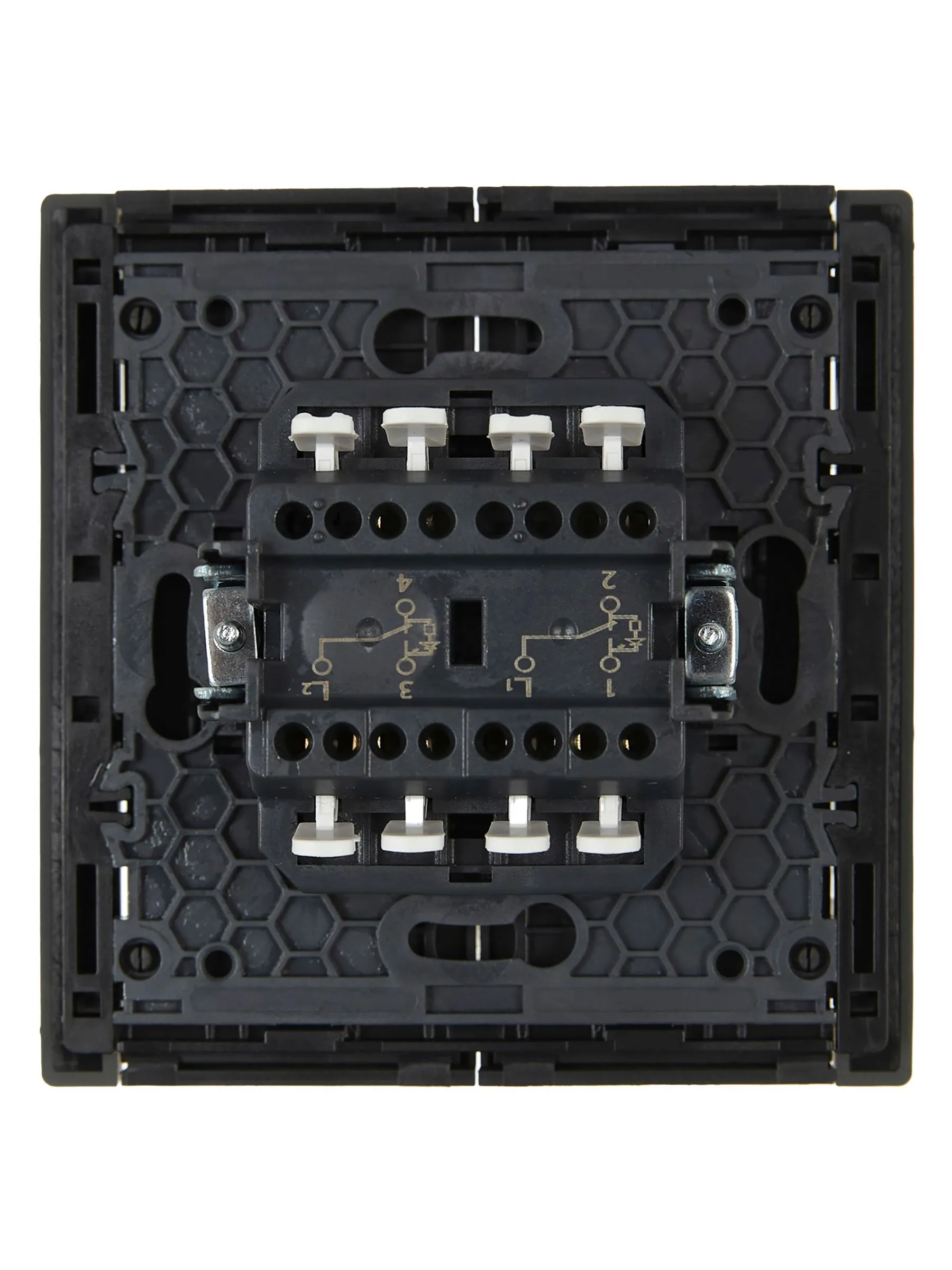 FORTE&PIANO Выключатель 2-клавишный проходной с индикацией 10А FP308 серый IEK - Фото 5