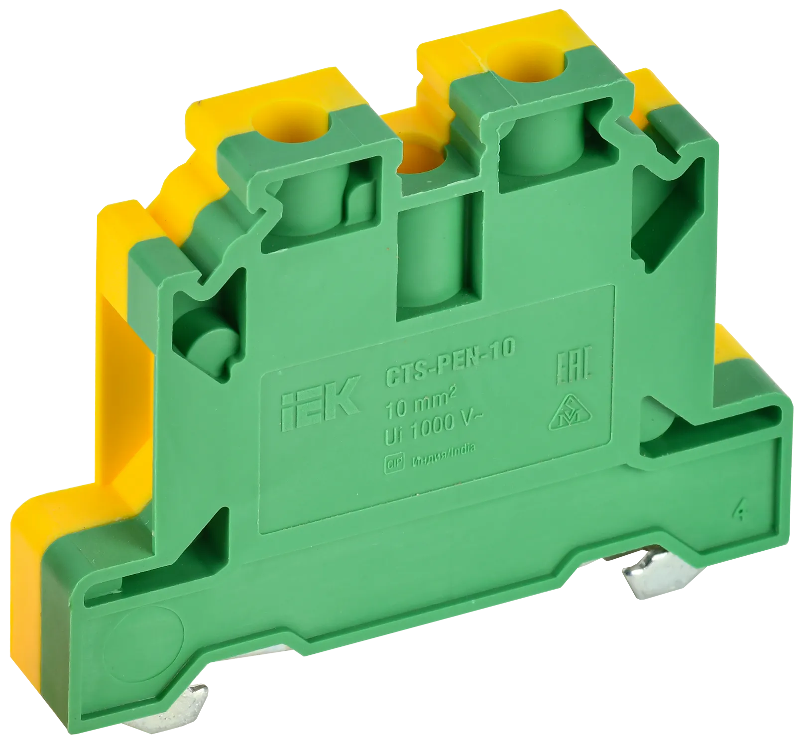 Колодка клеммная CTS-PEN заземляющая 10мм2 желто-зеленая IEK