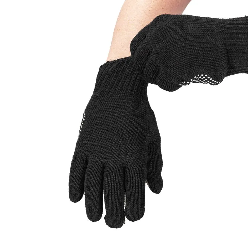 Перчатки полушерстяные с покрытием ПВХ («Зима») черные, 7 нитей, 75-77 г - Фото 2
