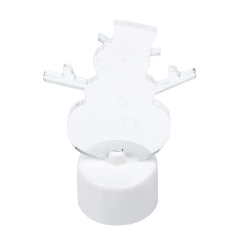 Фигура светодиодная на подставке Снеговик в шляпе 2D, RGB - Фото 2