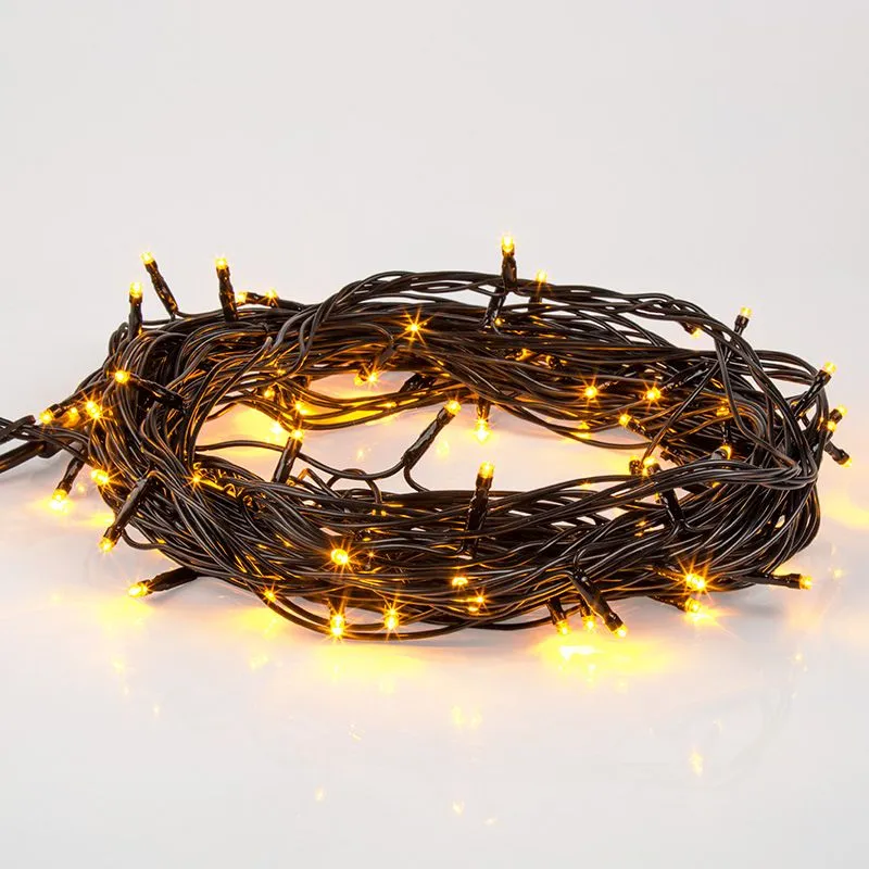 Гирлянда Нить управляемая 10м 100 LED ЖЕЛТЫЙ черный ПВХ IP65 свечение с динамикой 230В контроллер в комплекте NEON-NIGHT - Фото 4