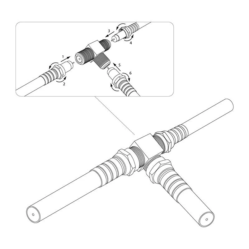 Переходник соединитель, x3 гнезда F PROconnect - Фото 2