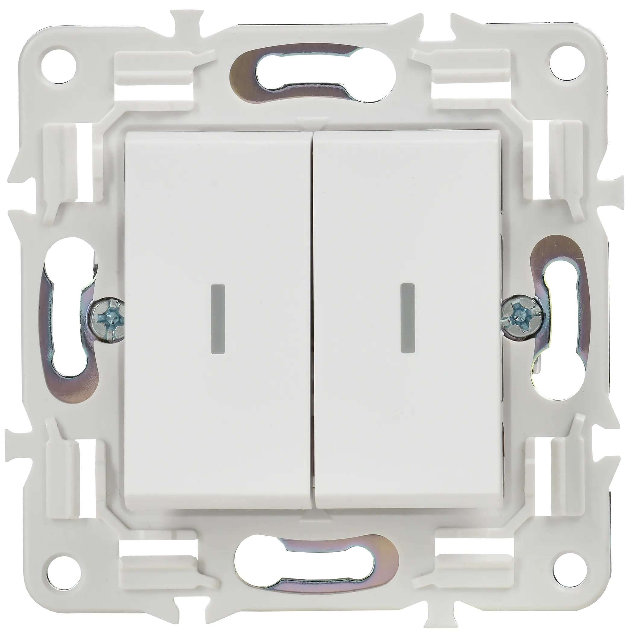 SKANDY Выключатель 2-клавишный с индикацией 10А SK-V09W арктический белый IEK - Фото 5