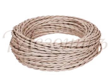 Провод монтажный витой ПВХ 2х2,5мм, цвет - бежевый (бухта 10м), ТМ "МЕЗОНИНЪ" GE70112-15