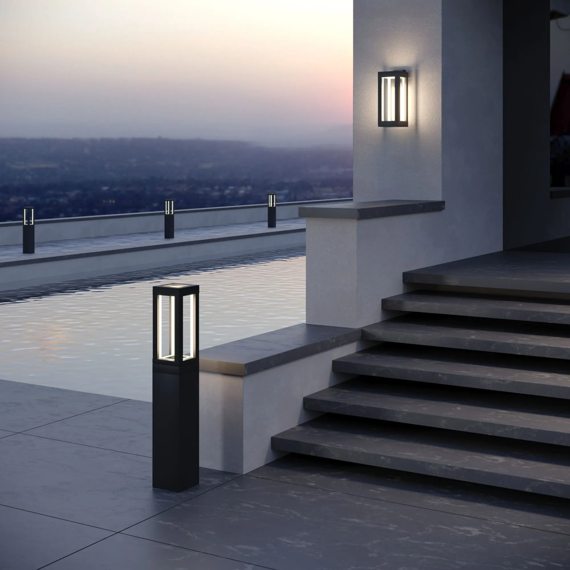 Светильник светодиодный уличный настенный Frame LED IP54 1527 TECHNO LED черный Elektrostandard - Фото 3