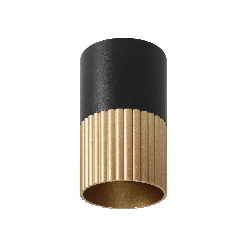 Накладной светильник WOLTA WSL-GU10/18BG-1 DUO под лампу GU10 Черный/золото D55x100