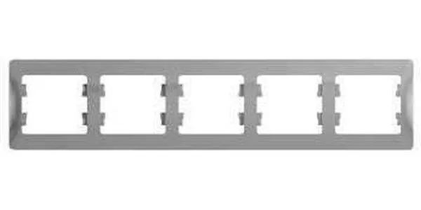 Рамка 5-м Glossa горизонт. алюм. SE GSL000305