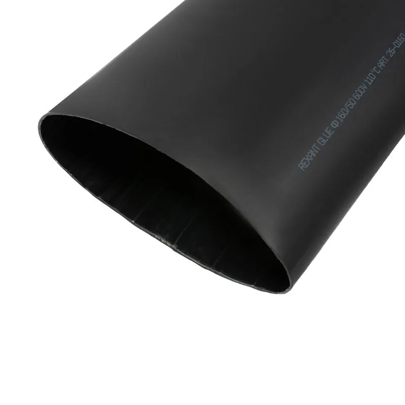 Трубка термоусаживаемая СТТК (3-4:1) среднестенная клеевая 160,0/50,0мм, черная, упаковка 1 шт. по 1м REXANT - Фото 3