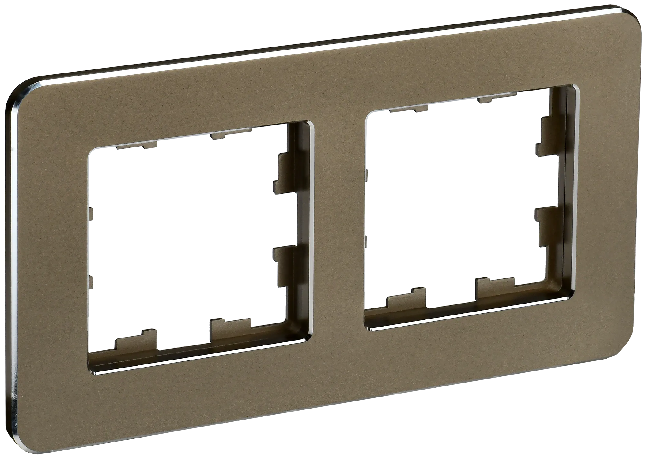 BRITE Рамка 2-местная РУ-2-1-Бр металл латунь RE IEK