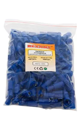 Разъем штекерный полностью изолированный гнездо 4 мм 1.5-2.5 мм² (РШПи-м 2.5-4/РшИмп 2-5-4) синий REXANT - Фото 3