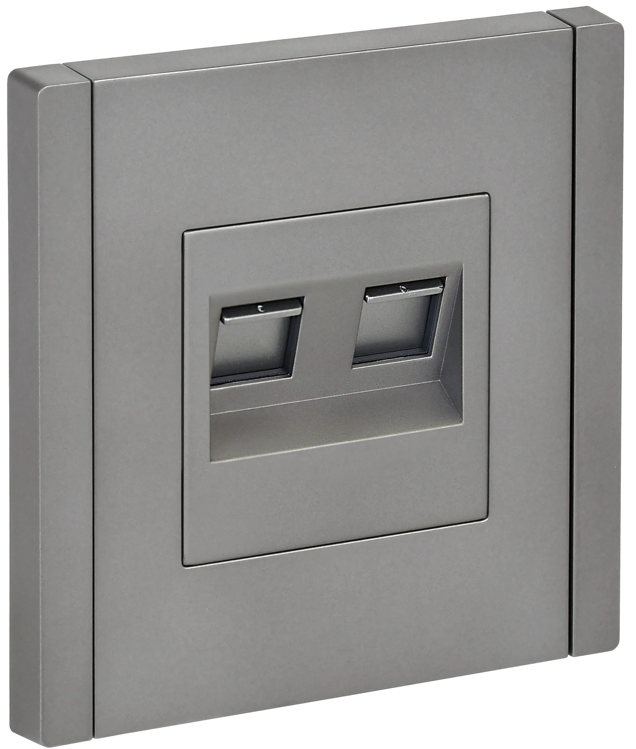 FORTE&PIANO Розетка компьютерная двойная RJ45 кат.6 FP534 сталь IEK