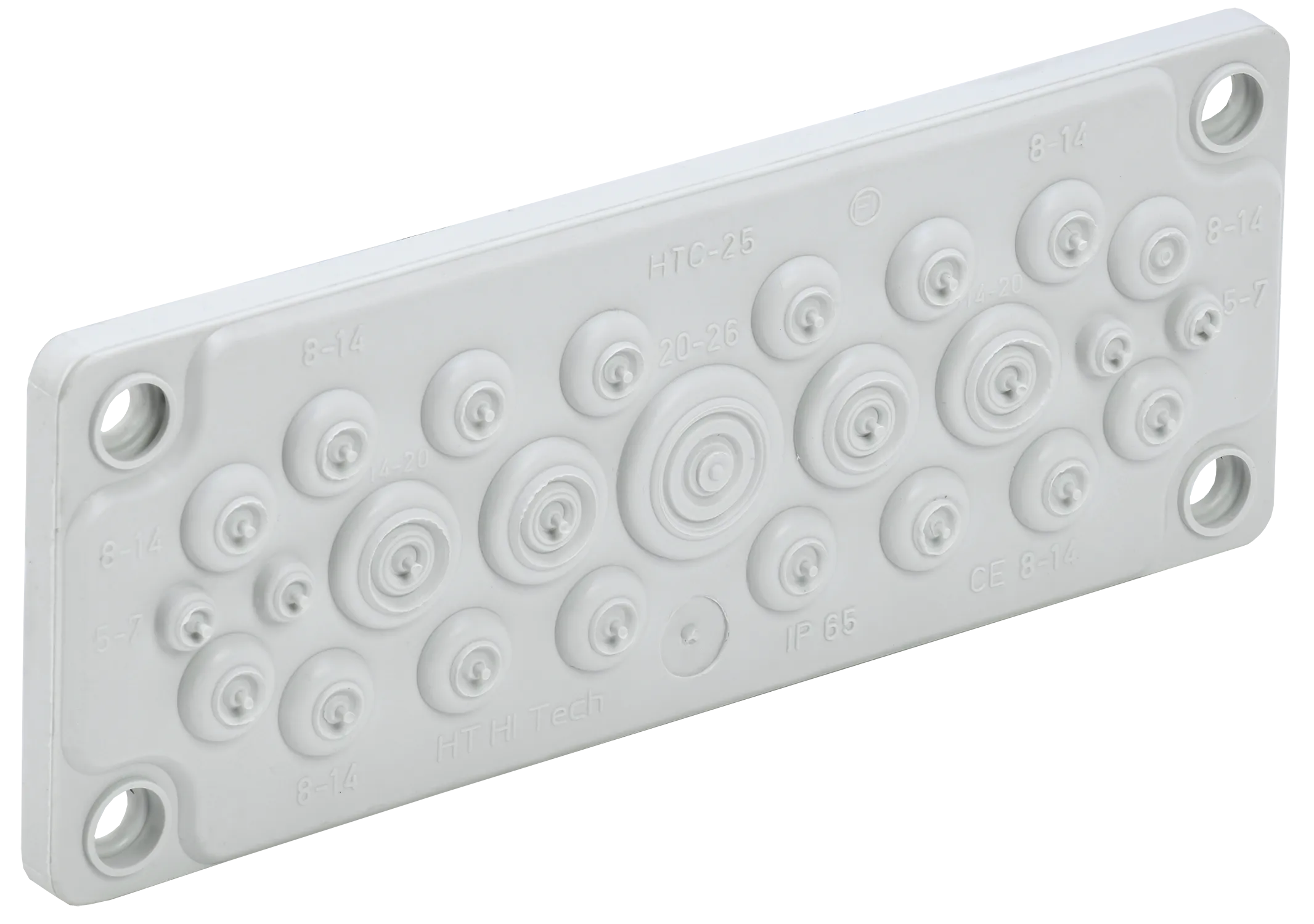 TITAN Ввод кабельный мембранный 25 отверстий d=5-26мм IP65 серый IEK